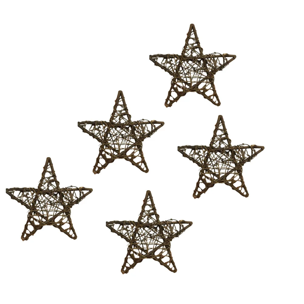 

Star Christmas Rattan Tree Wreath Ornament Topper Wicker Grapevine Natural Door Decorations Vine Stars Decoraiton Hanging