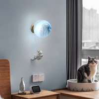 moon reading wall lamp bedside table led lights night street wall lamp for bedroom kids room decoration luminaria home decor