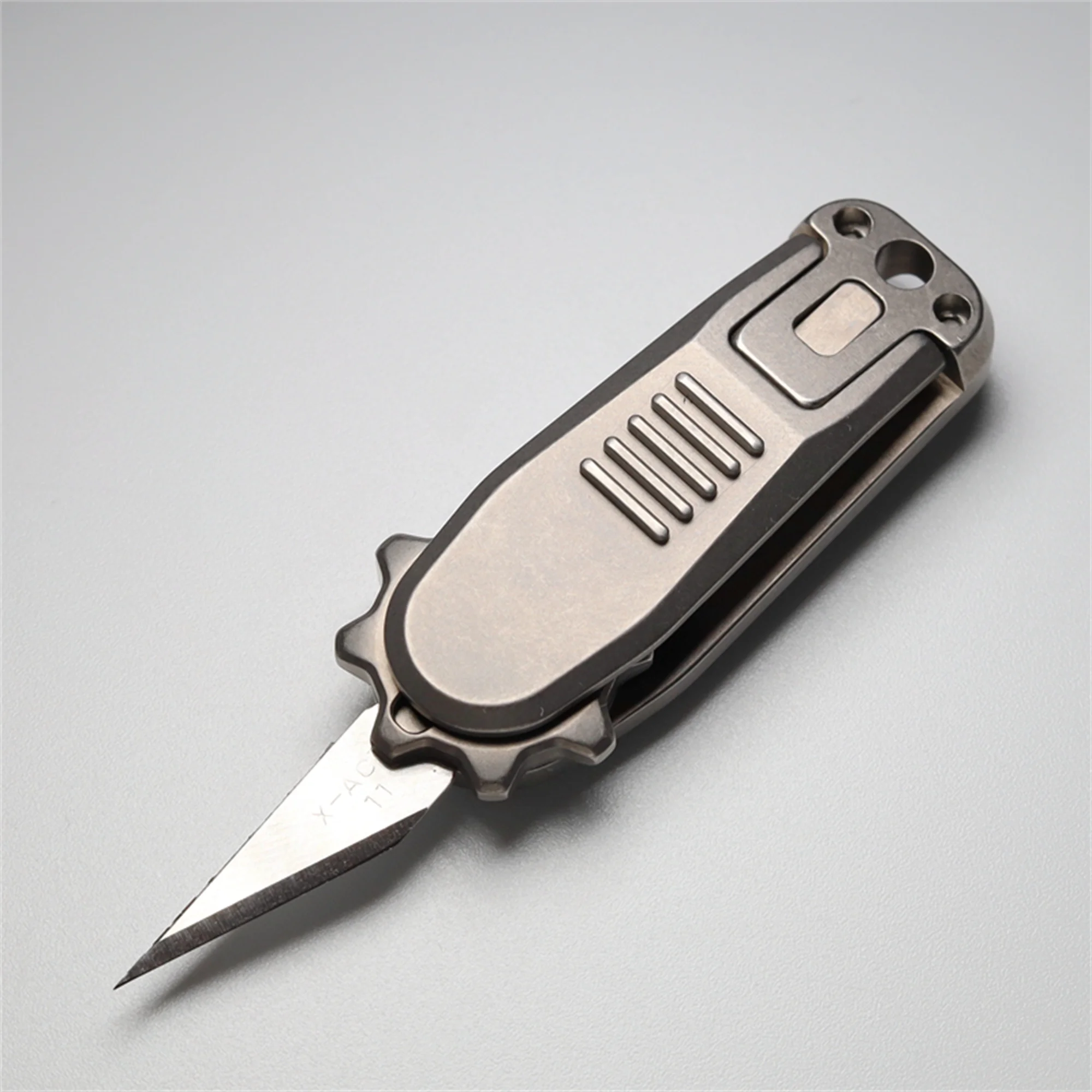 

Mini Titanium alloy Utility Knife Pocket Wallpaper Carving Knife Paper Cutter EDC Tools