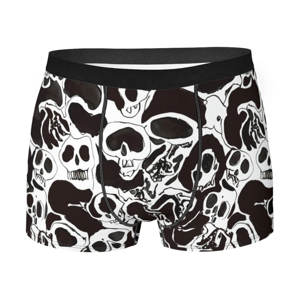 

Трусы Rock And Roll Music Gooey Skulls, хлопковые трусы, мужское нижнее белье, удобные шорты, боксеры, трусы