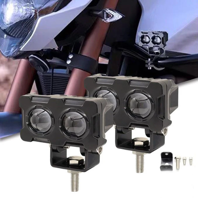 

Motorcycle LED Work Driving Lights 6500K Two-Color External Headlights Fog Light Spotlight For E-bike Motorcycles Accsesories