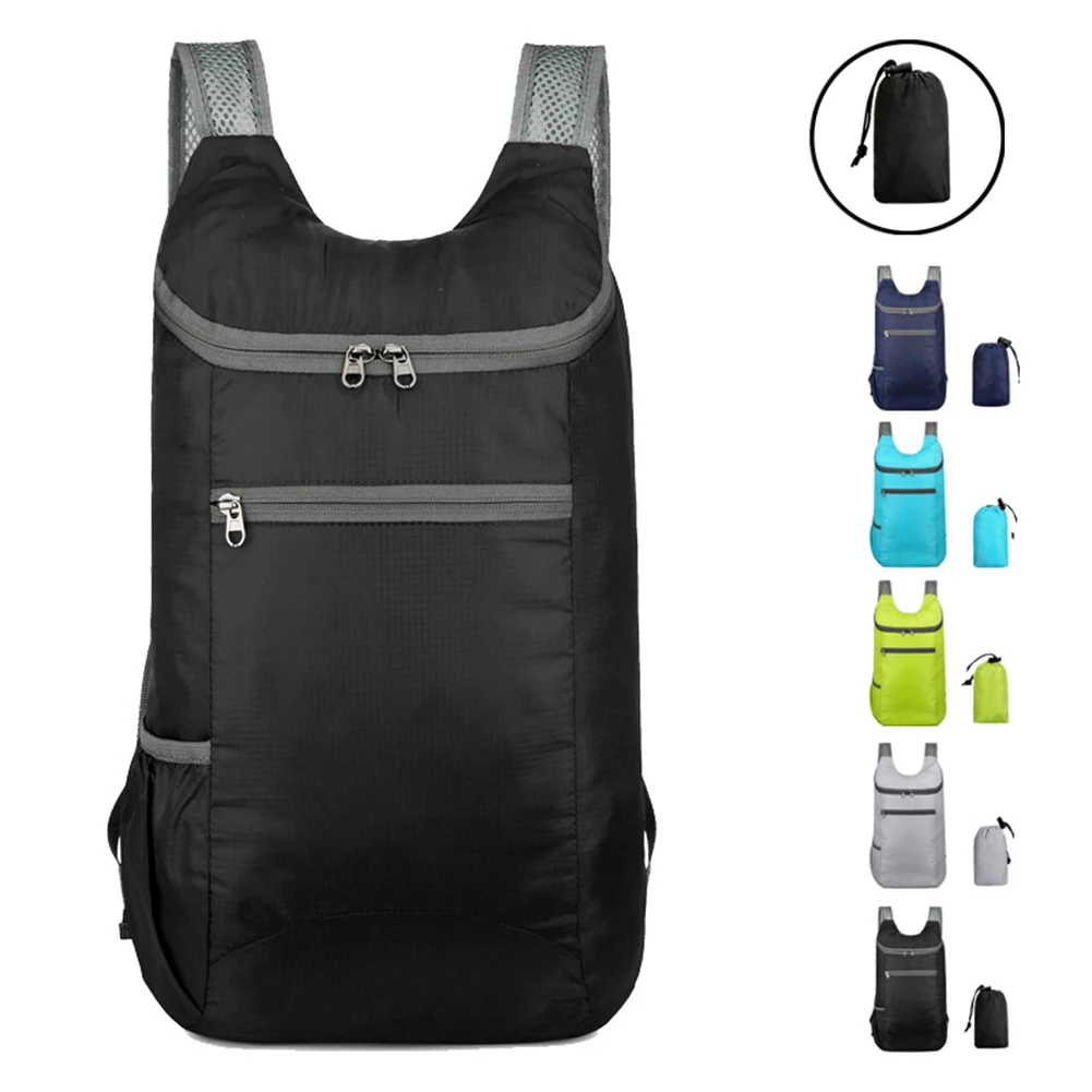 

10L Outdoor Sports Backpack Waterproof Portable Folding Bag Rucksack Breathable Hiking Backpack With Quality Zippers 2023 New