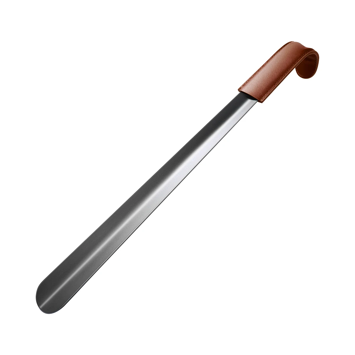 

Healifty Stainless Steel Shoe Horn Classic Travel Shoehorn with Leather Strap and with Long Handle Gentleman's Accessory