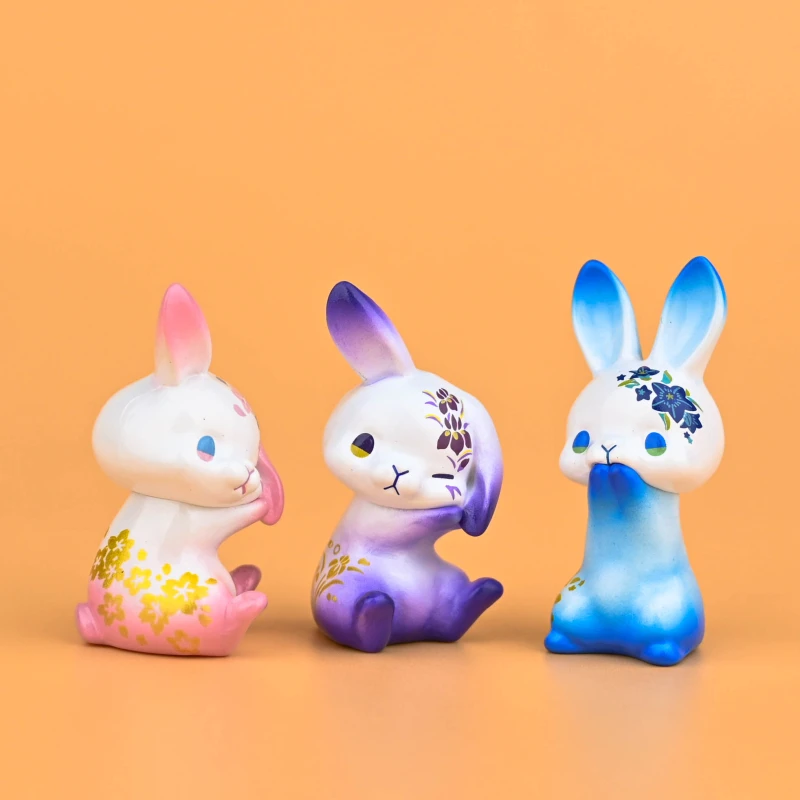 

Action Figure Anime Peripherals Gacha Colored Cute Bunny Model Ornament Small Toy