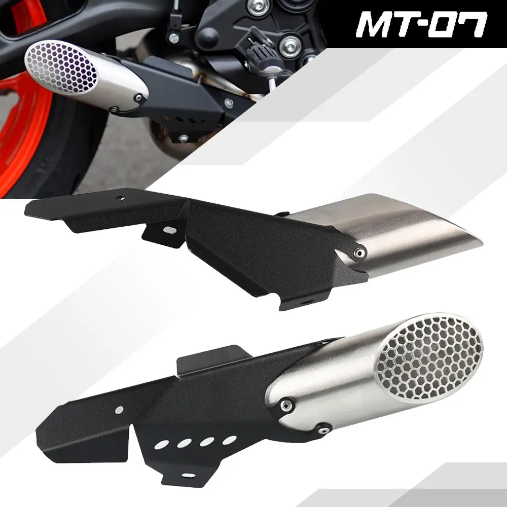 Motorcycle Exhaust Pipe Muffler Pipe Cover For YAMAHA MT-07 FZ-07 2013 2014 2015 2016 2017 2018 2019 2020 2021 YZFR7 2021-2022