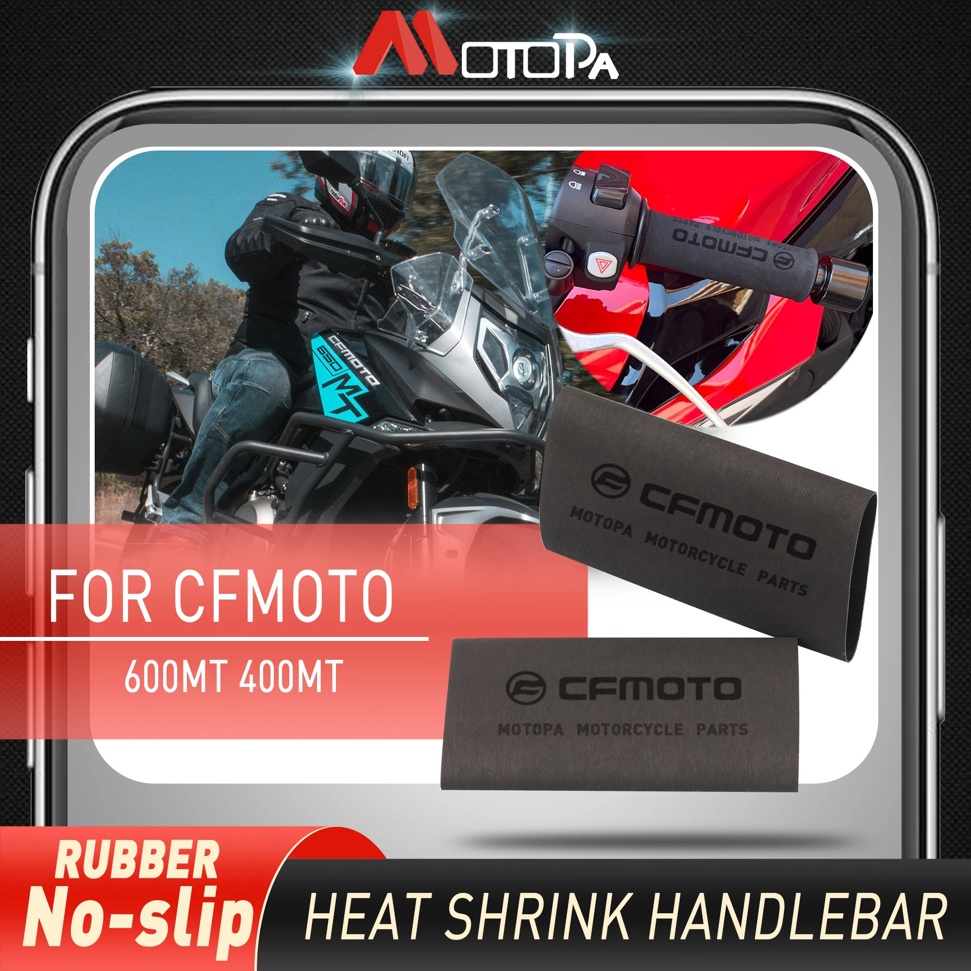 

MOTOPA Motorcycle Accessories For CFMOTO 400GT 650GT 800MT 650MT 400MT No-slip Heat Shrink Handlebar Grips With CFMOTO LOGO