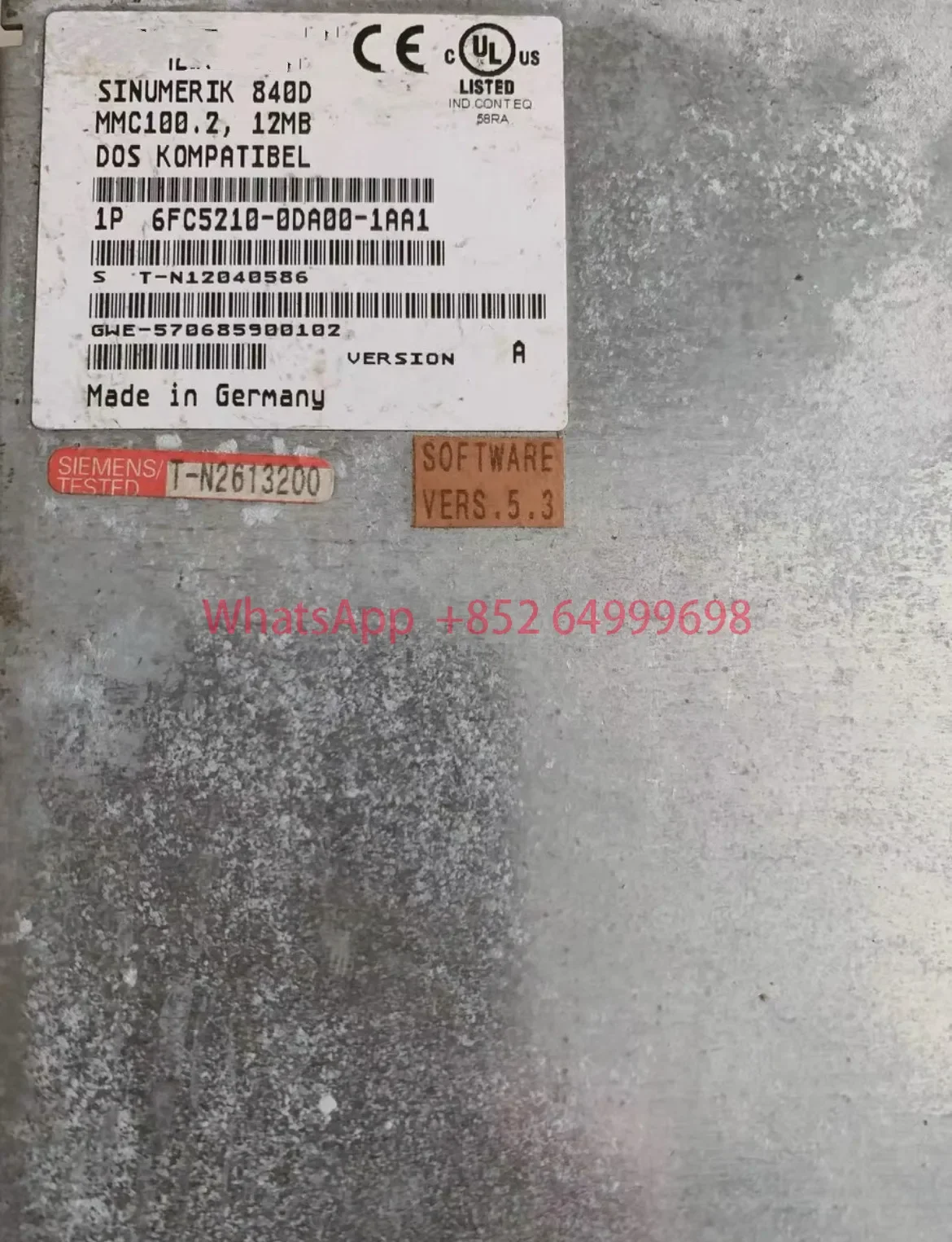 6FC5210-0DA00-1AA1 SINUMERIK FM NC810DDE840DDE MMC 100.2 (art.: 3920dca425930) - 3920dca425930