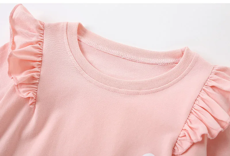 Новинка 2024 весенне-Осенняя детская одежда из 100% хлопка для маленьких девочек