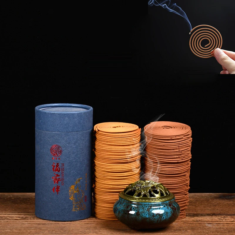 

120 Singal Rings 3.5 Hours Incense Coils OUDH Sandalwood Scents for Home Lavender Incense Study Office Aromatherapy In Box