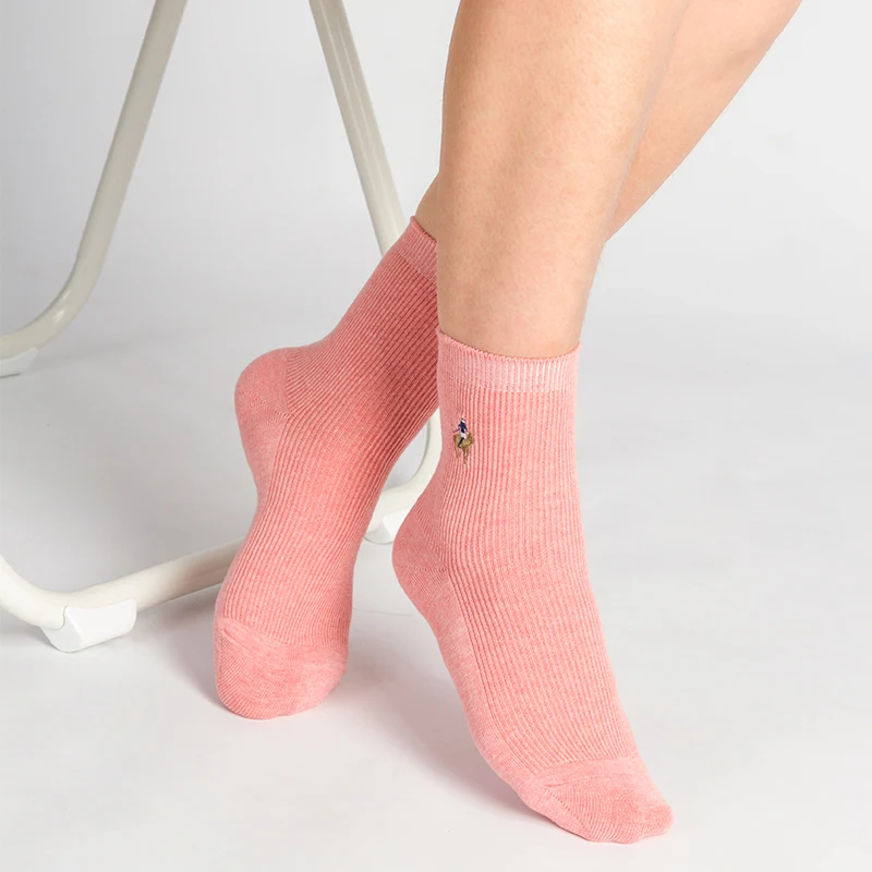 New women's socks 200 needle cotton knitted rib solid color 10 colors Four Seasons Women's socks breathable fashion
