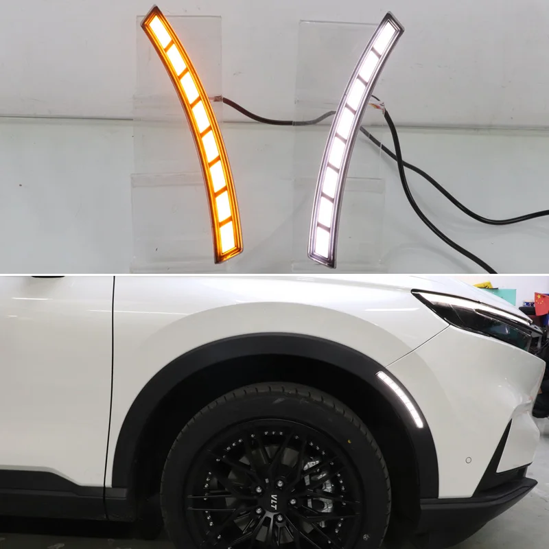 

Автомобильные светодиодсветодиодный дневные ходовые огни DRL для Honda CR-V CRV 2023 желтый сигнал поворота 12 В Daylihgt ПЕРЕДНИЙ БАМПЕР фара