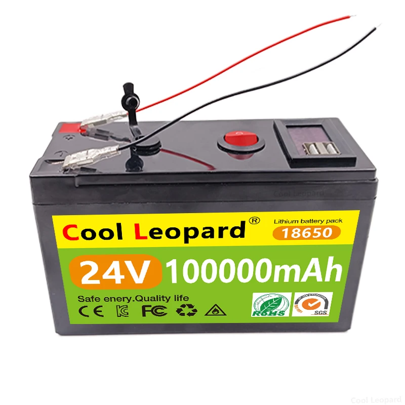 

Литиевая батарея Cool Leopard 18650 24 В 25,2 Ач, для распылителей, аккумулятор для электромобиля, встроенное зарядное устройство 30 А BMS + в 2 А