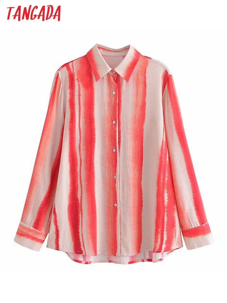 

Рубашка женская демисезонная с принтом и длинным рукавом, SW38