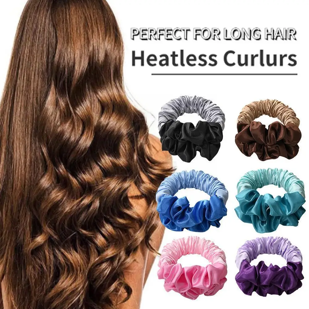 

Lazy Heatless Curling Rod Silk Satin Headband Hair Wavy Rollers Heat No Curls Styling Formers Hair Wave Bundles Wet Women T P0x5