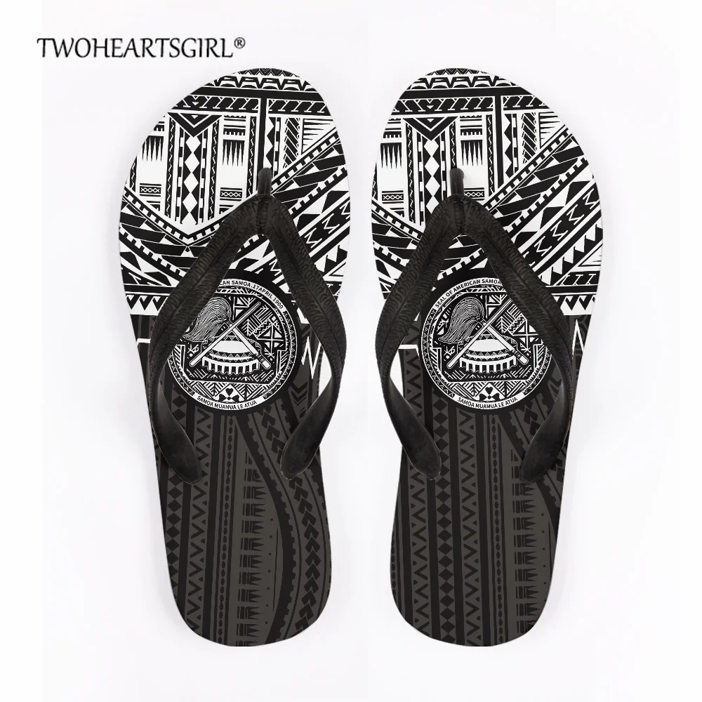 

Twoheartsgirl Polynesia Print Women Slippers Casual Durable Flip Flops Beach Summer Sport Sandals Shoes Lady Girl Footwear