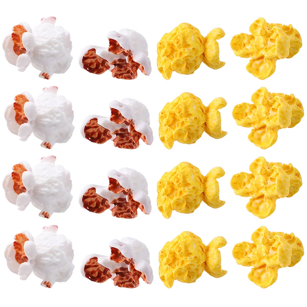 

50 Pcs Jewelry Popcorn Landscape Mini Resin Figurines Creative Decor Imitation Decoration Home House Model