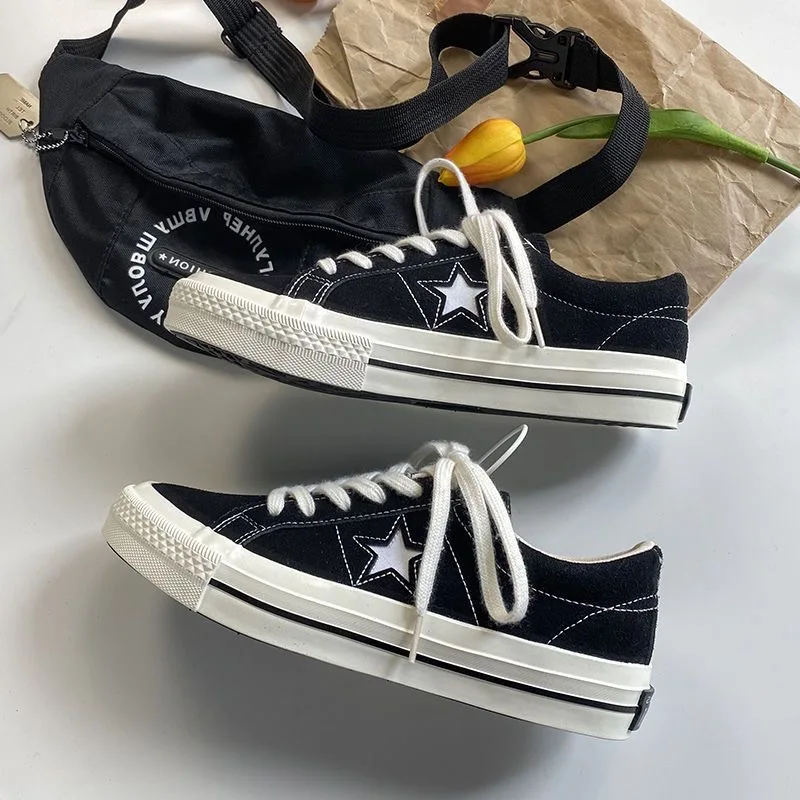 

Мужские парусиновые туфли со звездами, черные или синие однотонные туфли на шнуровке, с вулканизированной подошвой, повседневная обувь для пар, модель 44 на лето и осень, 2023