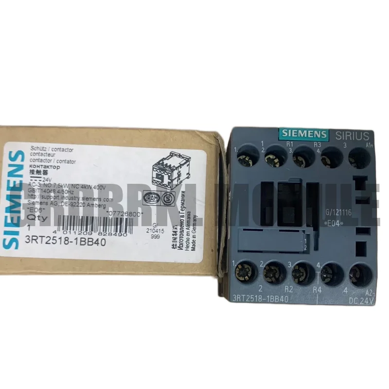 Новый оригинальный силовой контактор SIEMENS 3RT2518-1BB40, 24 В постоянного тока (art.: 3920dd36c7ff1) - 3920dd36c7ff1