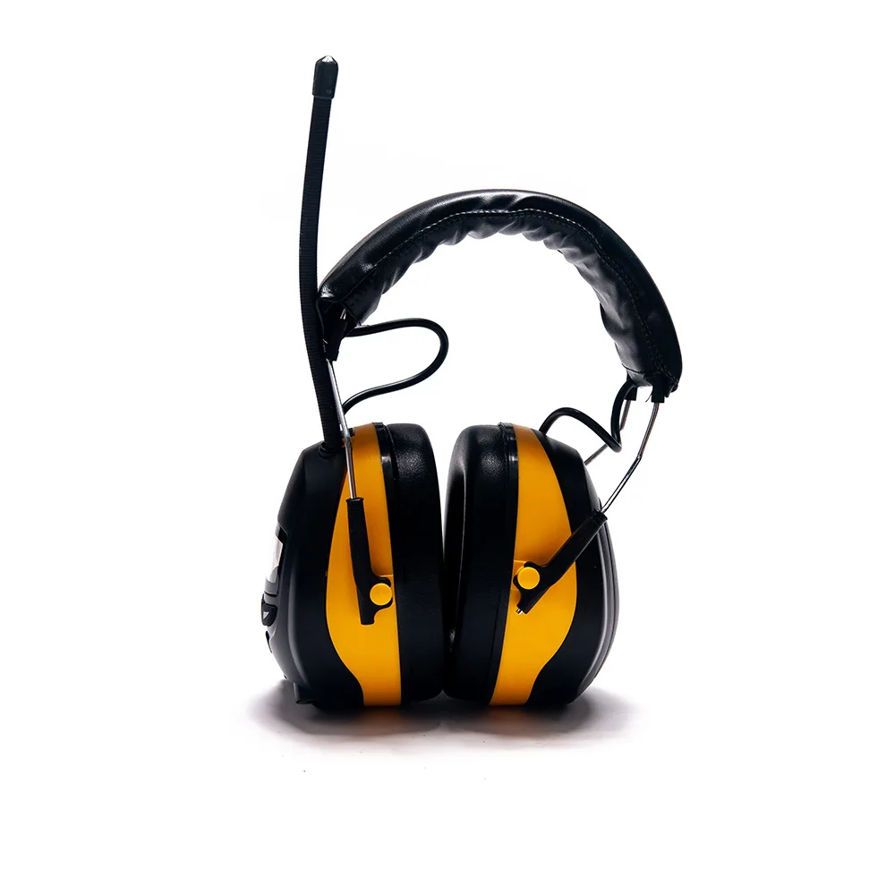 

Электронная Защита слуха наушники ABS + губка NRR 22 дБ Защита для ушей ЖК-дисплей AM FM