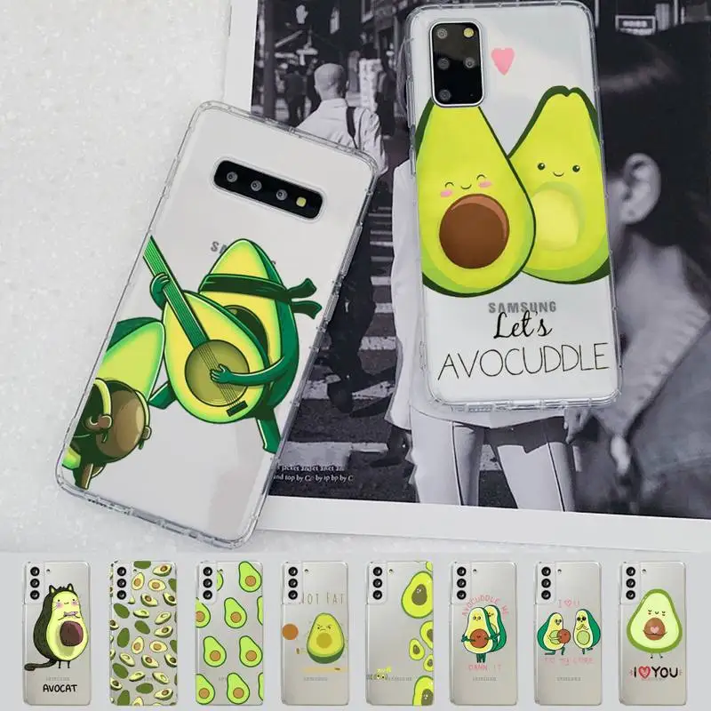 

YNDFCNB Fruit Avocado Phone Case for Samsung S20 S10 lite S21 plus for Redmi Note8 9pro for Huawei P20 Clear Case