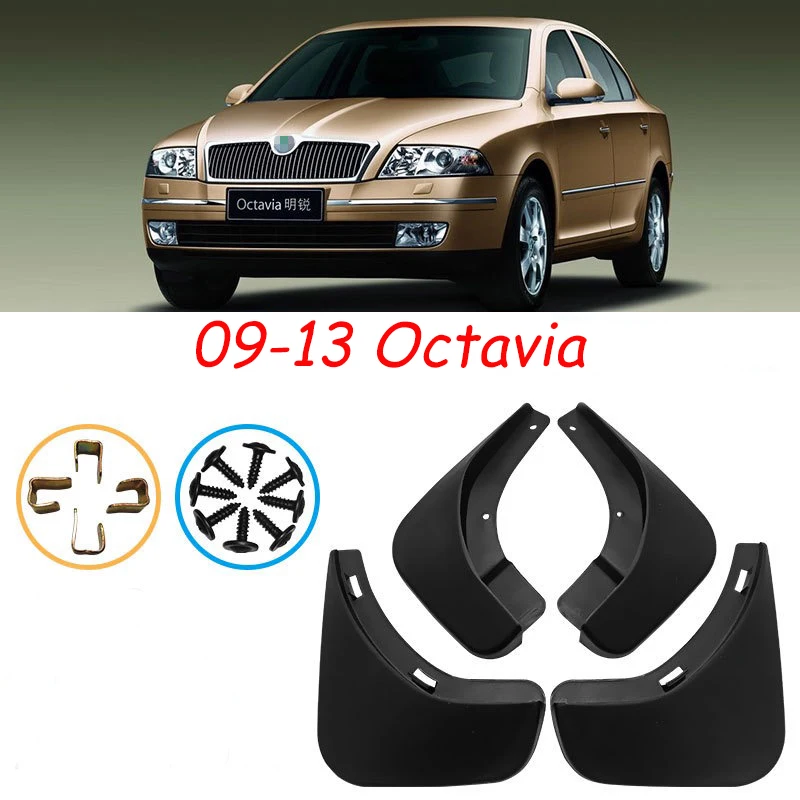 

4PCS Car Mudflaps For Skoda Octavia 2009-2013 2014-2016 Mud Flaps Fender