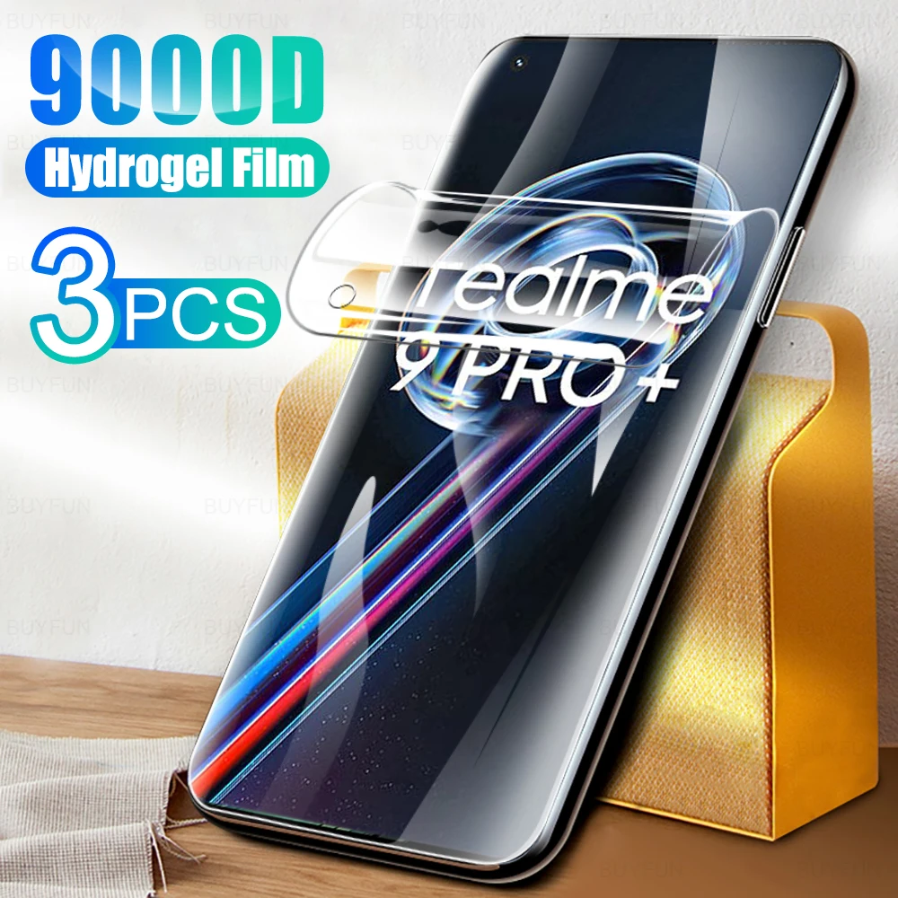 

Гидрогелевая пленка для OPPO Realme 9 9i 8i 8 7 6 6s 5 5s 3 2 Pro Plus 5G HD, Защитная Прозрачная водонепроницаемая пленка для экрана, 3 шт.