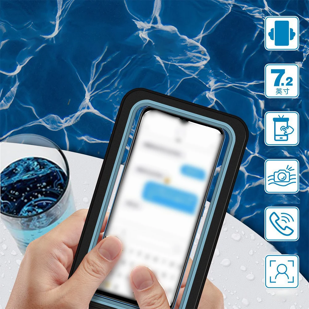 

Universal Mobile Phone Transparent Waterproof Bag 21*11cm Sealed Drifting Beach Fishing Underwater Swimming Bag