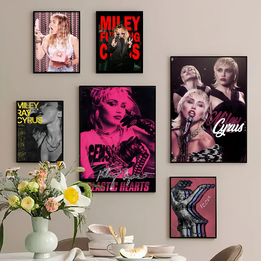 Американский певец Miley Cyrus высококачественный баннер печать художественная