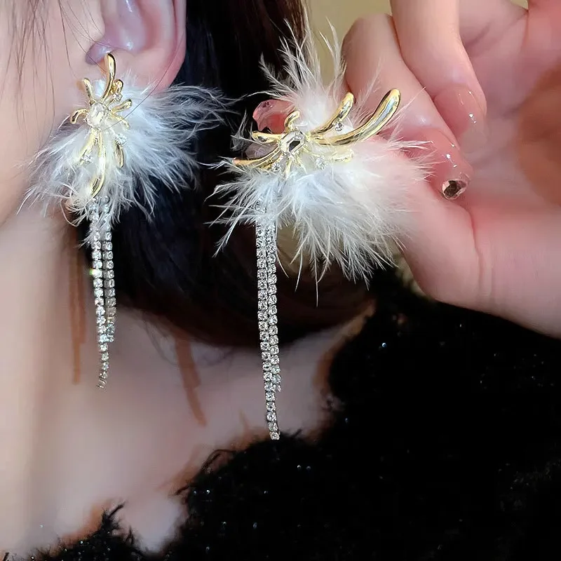 Нишевый дизайн чувственные серьги премиум-класса серебряные иглы модные с