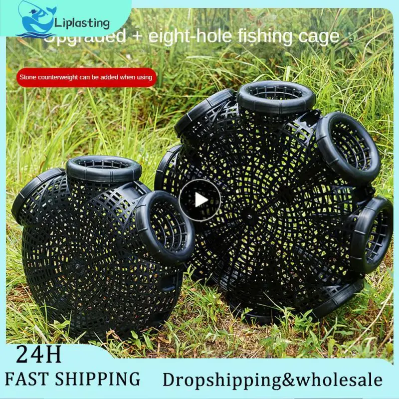 

Crayfish Catcher Pp Pendant Mouth Net Cage Folding Artifact Net Cage Fishing Gear Fish Cage Simple Large Capacity Fish Basket