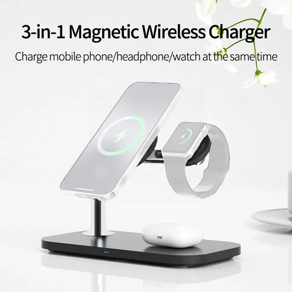 

3 In 1 Magnetic Wireless Charger For 12 Pro Max/13 Chargers For 6 Se Pro 2 3 Charger Holder L9w0