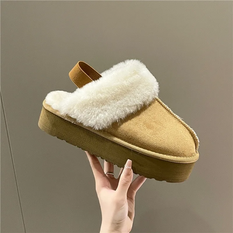 

New Cotton Slippers, women's shoes, Plush 2023, Baotou shoes