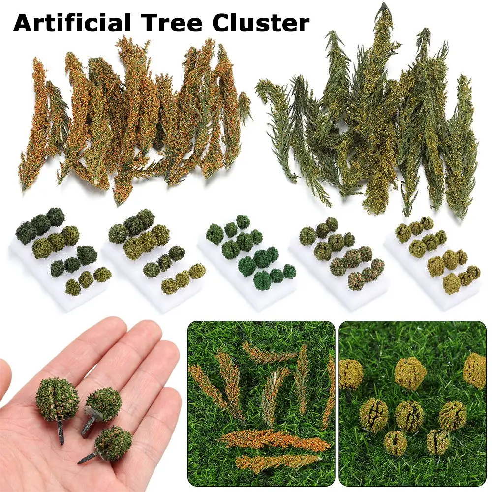 

Wargame Scenery Fairy Garden Micro Landscape Miniature Shrubs Scene Model Static Grass Tufts Artificial Tree Cluster