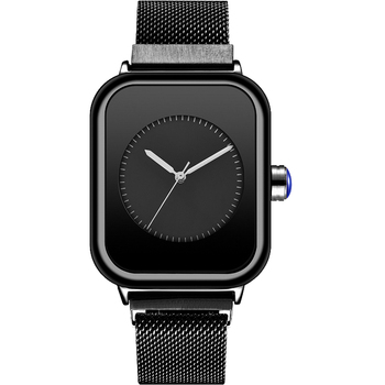 The Rectangular Classical Minimalist Men Ultra Thin Watches Magnet Band Fashion Lazy Style Quartz Watch Relogio Masculino-37302