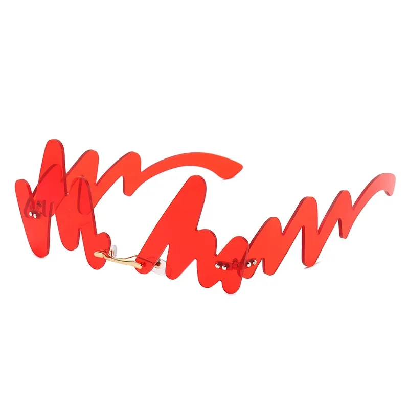 Индивидуальные забавные солнечные очки N-образной формы без оправы женские