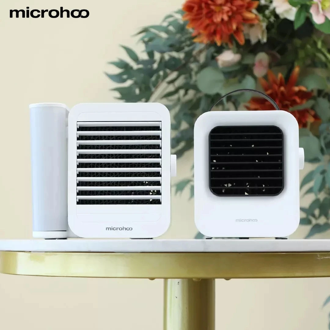 

Xiaomi Microhoo Mini Air Conditioner Water Cooling Fan Stepless Speed Regulation Low Noise For Home Office Air Cooler Humidifier