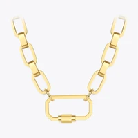 enfashion hollow screw chain necklaces for women gold color pendant necklace fashion jewelry 2020 stainless steel gift p203178