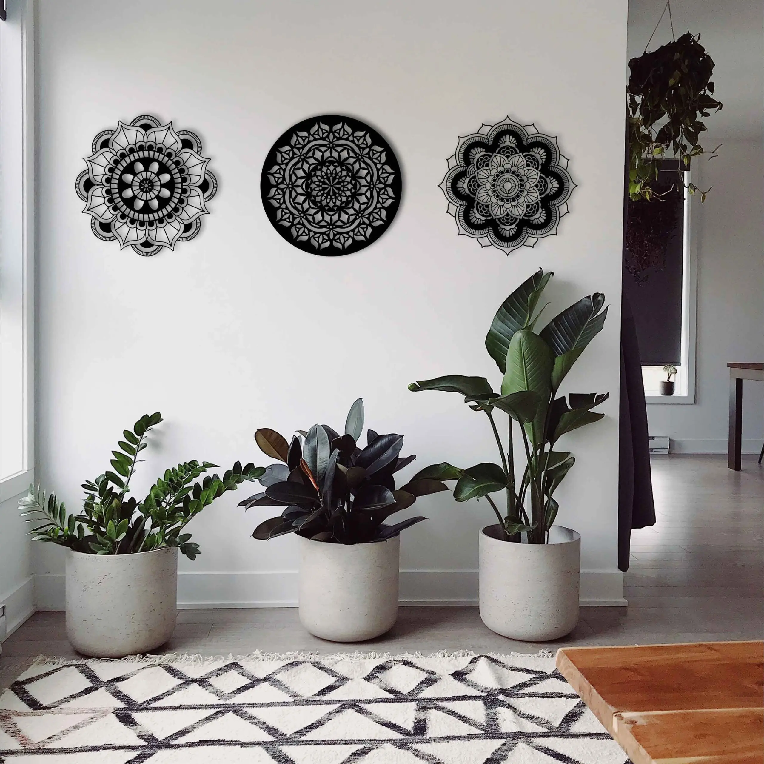 

Набор священных Мандал для медитации, подвесное украшение, металлическое настенное искусство, домашний декор, интерьер, офисное украшение, ...