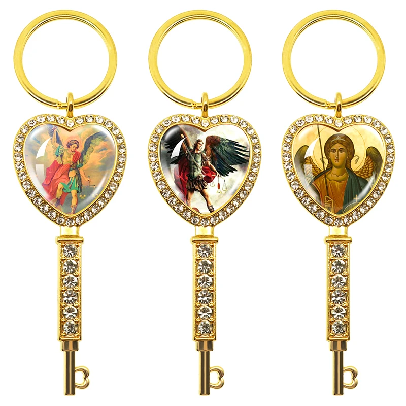 Новые мужские брелки для ключей Archangel St.Michael Protect Me Saint Shield Protection Charm Orhodox