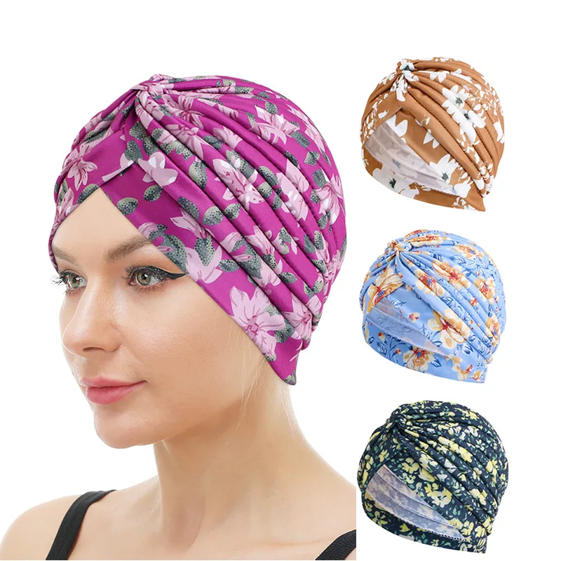 

Women Head Scarf Fashion Printed Bonnet Muslim Cap Turban Female Hat Headscarf Hat Arab Wrap Ethnic Style Headdress