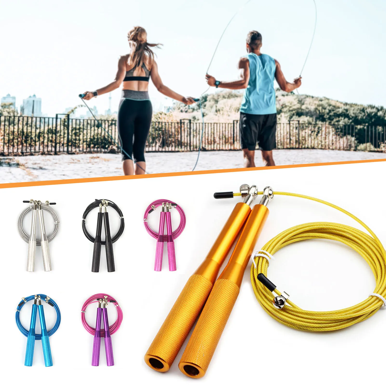 

Hot Professional Jump Rope Speed Skipping Rope Adjustable for Fitness and Exercise Endurance Durable for Workout Training 1 PC
