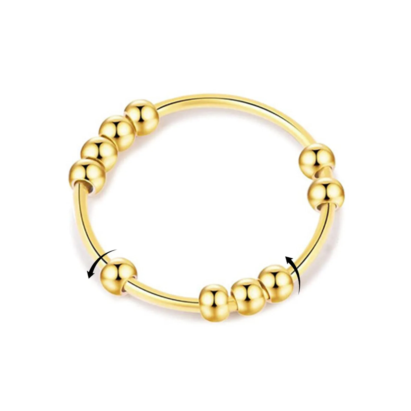 1 шт. простое медное Нерегулируемое кольцо для снятия стресса и тревоги с