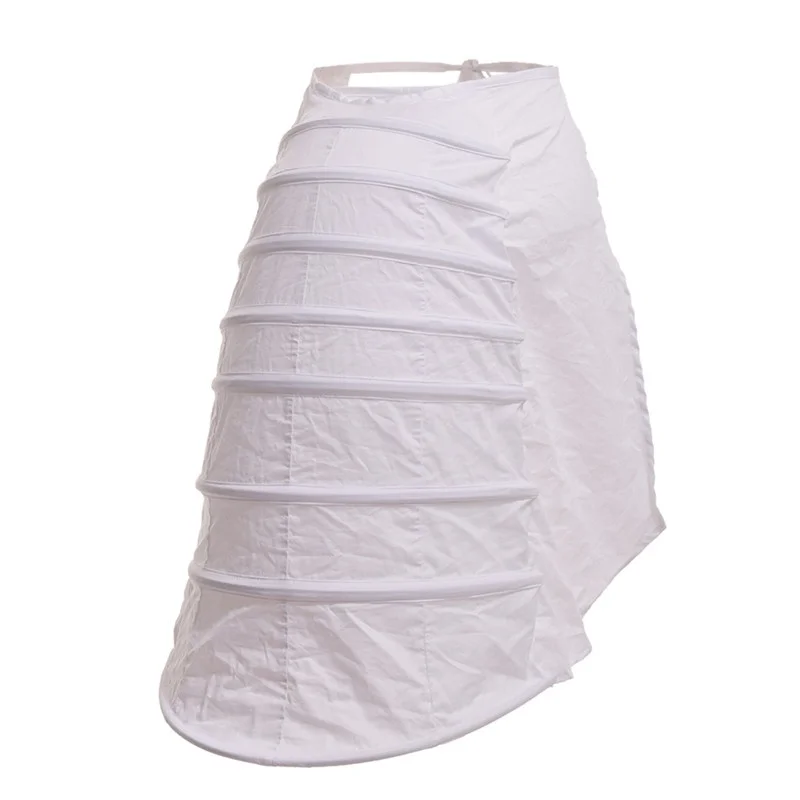 Victorian White Petticoat Underskirt Women Rococo Crinoline Cage Bustle Half Slip | Petticoats