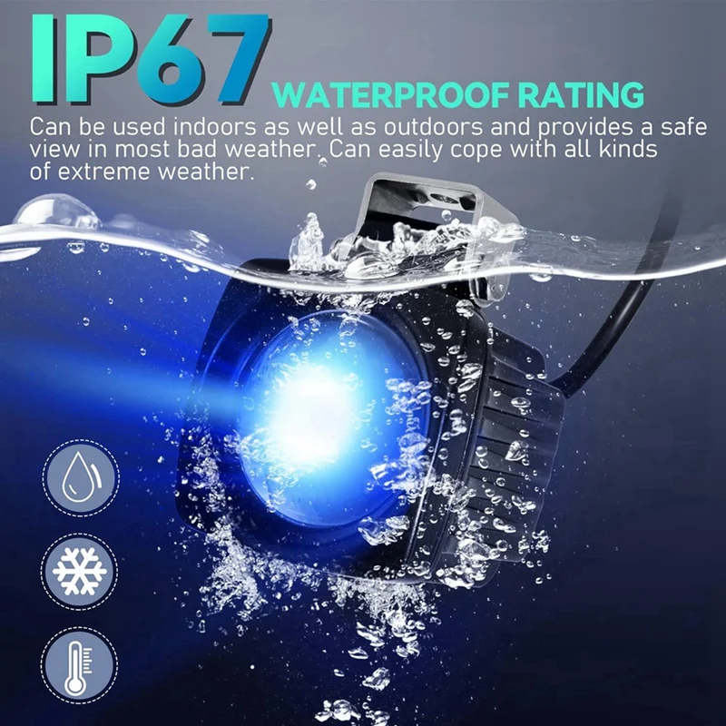 Квадратные светодиодные защитные фонари для вилочных погрузчиков синий DC 10-80 В