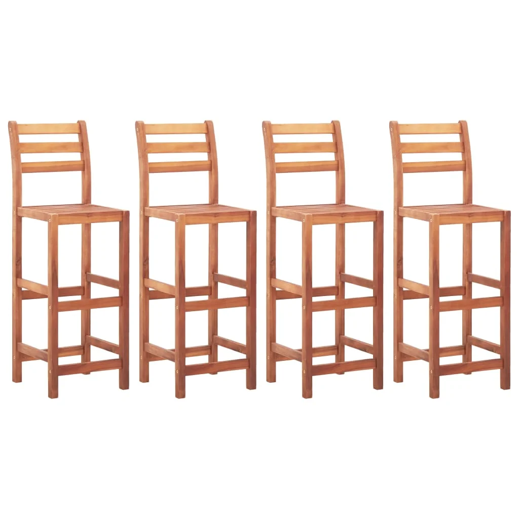 

Counter Stools Bar Stool Chair Set of 4 Kitchen Home Decor 4 pcs Solid Acacia Wood