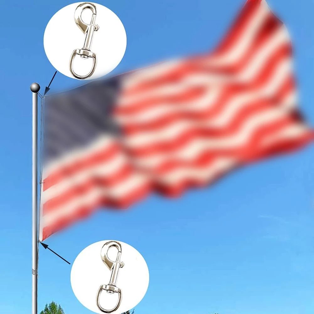 

Clips Flag Rope Flag Pole Halyard Rope Manufacturing Process Nylon Tie Pull Swing Versatile White High-quality