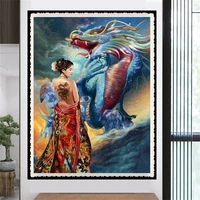 diy 5d diamond painting lady dragon series love full drill square embroidery mosaic art picture of rhinestones home decor gifts