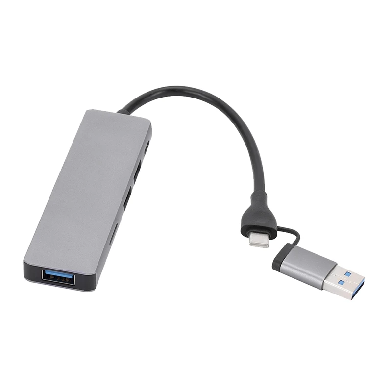 

6 в 1 USB 3.0 Type-C удлинитель концентратор док-станция Мульти USB сплиттер адаптер USB 3,0 2,0 TF SD слот для чтения