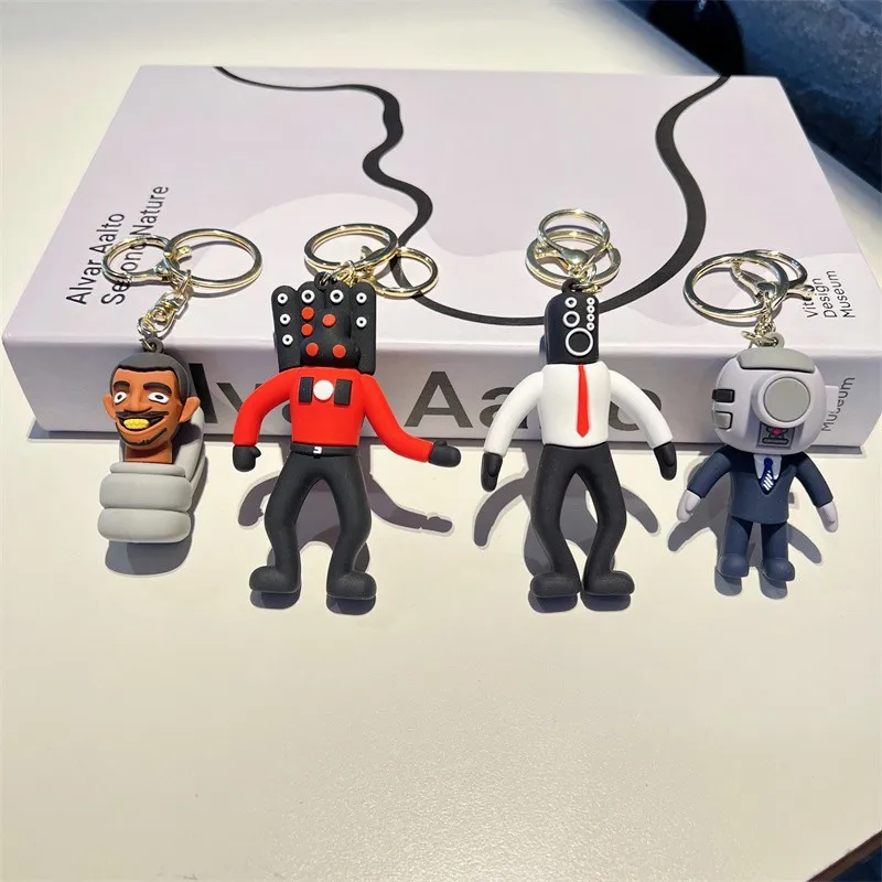 

Skibidi Toilet Key Chains Funny Figure Toy Pendant For Men Women Backpack Pendant Keyring Jewelry New