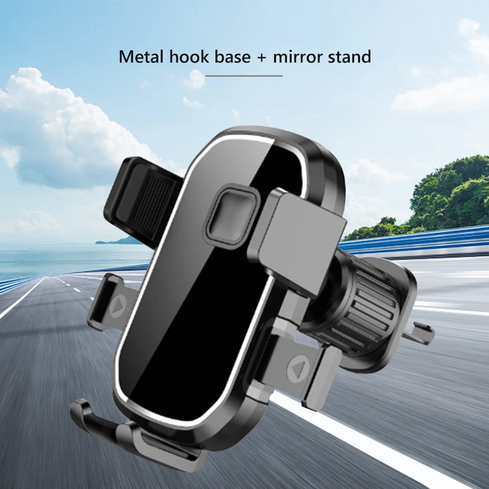 

GPS Navigation Car Air Vent Clip Cell Phone Holder Mobile Phone Mount Stand Metal hook base mirror 360 Degree Navigation Bracket